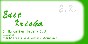 edit kriska business card